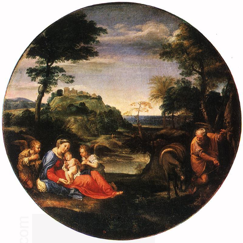 CARRACCI, Annibale Rest on Flight into Egypt ff